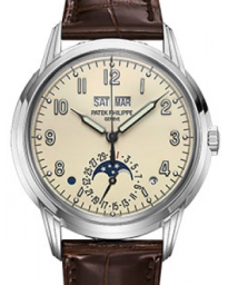 Patek Philippe Grand Complications 40-5320G (Shiny Chocolate-brown Alligator Leather Strap, Champagne Arabic Dial, Smooth Bezel) (5320g-001)