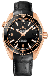 Omega Seamaster Planet Ocean 600M 42-232.63.42.21.01.001 (Black Alligator Leather Strap, Black Arabic/Index Dial, Rotating Black Ceramic Bezel) (Omega 232.63.42.21.01.001)