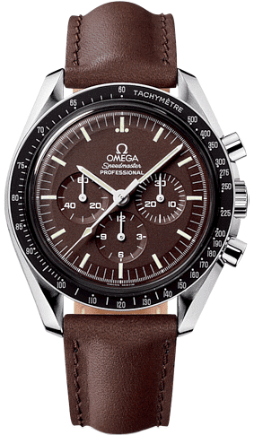 Omega Speedmaster Moonwatch 42-311.32.42.30.13.001 (Brown Leather Strap, Chocolate-brown Index Dial, Black Tachymeter Bezel)