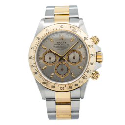 Rolex Daytona 16523 (Yellow Rolesor Oyster Bracelet, Silver Dial, Silver Subdials)