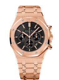 Audemars Piguet Royal Oak 41-26320OR.OO.1220OR.01 (Pink Gold Bracelet, Grande Tapisserie Black Index Dial, Pink Gold Smooth Bezel) (26320OR.OO.1220OR.01)