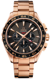 Omega Seamaster Aqua Terra 150M 44-231.50.44.52.06.001 (Red Gold Bracelet, Vertical-teak Grey Index Dial, Black Bi-Directional Rotating Bezel) (Omega 231.50.44.52.06.001)