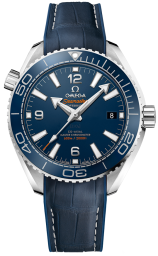 Omega Seamaster Planet Ocean 600M 39.5-215.33.40.20.03.001 (Blue Alligator Leather Strap, Blue Ceramic Arabic/Index Dial, Rotating Blue Ceramic Bezel) (Omega 215.33.40.20.03.001)
