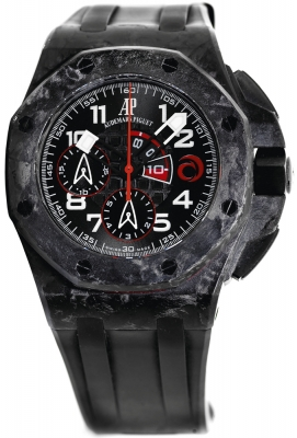 Audemars Piguet Royal Oak Offshore 44-26062.FS.OO.A002.CA.01 (Black Rubber Strap, Méga Tapisserie Black Arabic Dial, Forged Carbon Smooth Bezel)