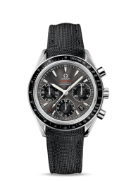 Omega Speedmaster Non-Moonwatch 40-323.32.40.40.06.001 (Black Nylon Strap, Sun-brushed Grey Index Dial, Black Tachymeter Bezel) (Omega 323.32.40.40.06.001)