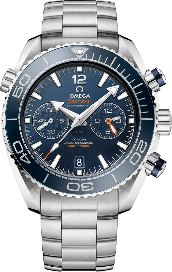 Omega Seamaster Planet Ocean 600M 45.5-215.30.46.51.03.001 (Stainless Steel Bracelet, Blue Ceramic Arabic/Index Dial, Rotating Blue Rubber/Black Ceramic Bezel)