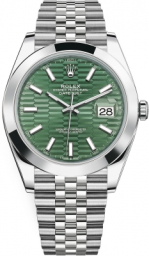 Rolex Datejust 41-126300 (Oystersteel Jubilee Bracelet, Mint-green Fluted Index Dial, Smooth Bezel) (m126300-0022)