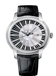 Audemars Piguet Millenary 45-15325BC.OO.D102CR.01 (Black Alligator Leather Strap, Pianoforte Off-centred White MOP Roman Dial, White Gold Smooth Bezel) (15325BC.OO.D102CR.01)