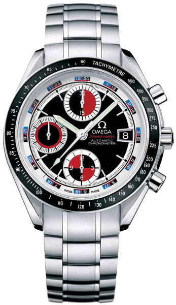 Omega Speedmaster Non-Moonwatch 40-3210.52.00 (Stainless Steel Bracelet, Black Index Dial, Black Tachymeter Bezel)