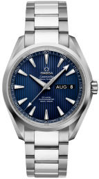 Omega Seamaster Aqua Terra 150M 38.5-231.10.39.22.03.001 (Stainless Steel Bracelet, Vertical-teak Blue Index Dial, Stainless Steel Bezel) (Omega 231.10.39.22.03.001)