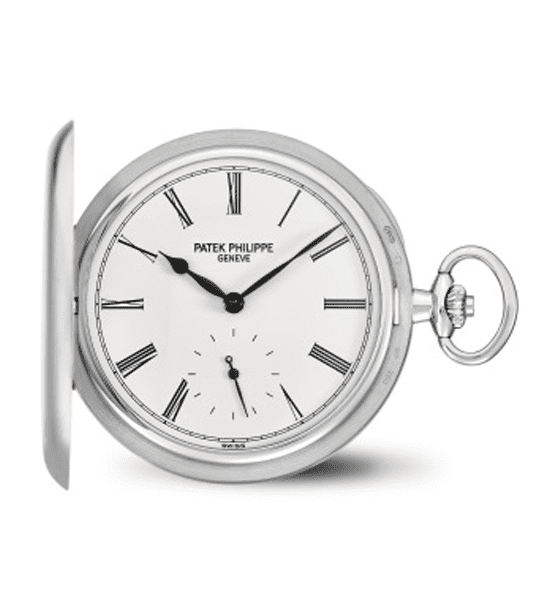 Patek Philippe Pocket Watches 48-980G-001 (White-lacquered Roman Dial, White Gold Smooth Bezel)
