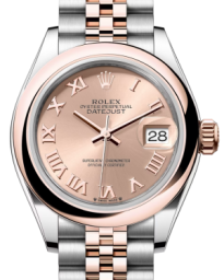 Rolex Lady-Datejust 28-279161 (Everose Rolesor Jubilee Bracelet, Rosé Roman Dial, Domed Bezel) (m279161-0025)