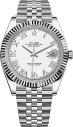 Rolex Datejust 41-126334 (Oystersteel Jubilee Bracelet, White Roman Dial, Fluted Bezel) (m126334-0024)