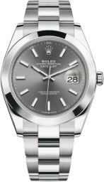 Rolex Datejust 41-126300 (Oystersteel Oyster Bracelet, Slate Index Dial, Smooth Bezel) (m126300-0007)