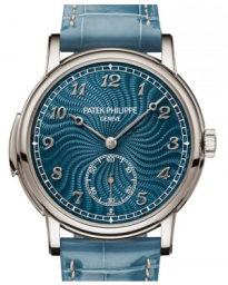 Patek Philippe Grand Complications 40-5178G-012 (Shiny Peacock-blue Alligator Leather Strap, Swirling Grand Feu-blue Enamel Arabic Dial, Smooth Bezel) (5178G-012)