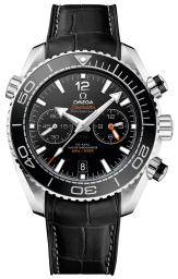 Omega Seamaster Planet Ocean 600M 45.5-215.33.46.51.01.001 (Black Alligator Leather Strap, Black Ceramic Arabic/Index Dial, Rotating Black Ceramic Bezel) (Omega 215.33.46.51.01.001)