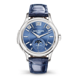 Patek Philippe Grand Complications 41-5207G-001 (Shiny Navy-blue Alligator Leather Strap, Blue Sunburst Index Dial, White Gold Smooth Bezel) (5207G-001)