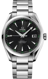 Omega Seamaster Aqua Terra 150M 41.5-231.10.42.21.01.001 (Stainless Steel Bracelet, Vertical-teak Black Diamond Index Dial, Stainless Steel Bezel) (Omega 231.10.42.21.01.001)