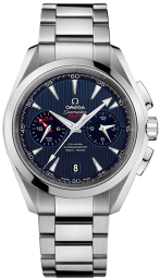 Omega Seamaster Aqua Terra 150M 43-231.10.43.52.03.001 (Stainless Steel Bracelet, Vertical-teak Blue Index Dial, Stainless Steel Bezel) (Omega 231.10.43.52.03.001)