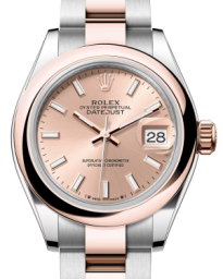 Rolex Lady-Datejust 28-279161 (Everose Rolesor Oyster Bracelet, Rosé Index Dial, Domed Bezel) (m279161-0024)