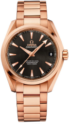 Omega Seamaster Aqua Terra 150M 38.5-231.50.39.21.06.003 (Red Gold Bracelet, Vertical-teak Grey Index Dial, Red Gold Bezel) (Omega 231.50.39.21.06.003)