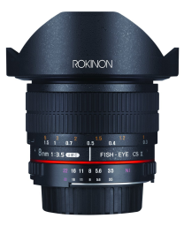 Rokinon 8mm F3.5 HD Fisheye Lens for Fujifilm X (HD8M-FX)