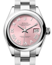 Rolex Lady-Datejust 28-279160 (Oystersteel Oyster Bracelet, Pink Roman Dial, Domed Bezel) (m279160-0014)