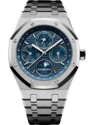 Audemars Piguet Royal Oak 41-26574ST.OO.1220ST.02 (Stainless Steel Bracelet, Grande Tapisserie Blue Index Dial, Stainless Steel Smooth Bezel) (26574ST.OO.1220ST.02)