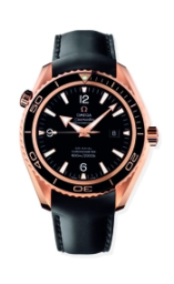 Omega Seamaster Planet Ocean 600M 45.5-222.62.46.20.01.001 (Black Leather Strap, Black Arabic/Index Dial, Rotating Black Ceramic Bezel) (Omega 222.62.46.20.01.001)