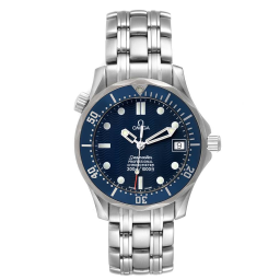 Omega Seamaster Diver 300M 36.25-2551.80.00 (Stainless Steel Bracelet, Wave-embossed Blue Dot Index Dial, Rotating Blue Ceramic Bezel) (Omega 2551.80.00)