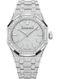 Audemars Piguet Royal Oak 37-15552BC.ZZ.1358BC.01 (Brilliant-cut Diamond Snow-set White Gold Bracelet, Brilliant-cut Diamond Snow-set White Gold Index Dial, Brilliant-cut Diamond Snow-set Bezel) (15552BC.ZZ.1358BC.01)