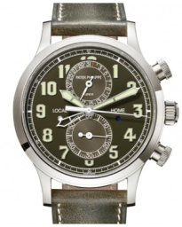 Patek Philippe Complications 42-5924G-010 (Vintage Grained Khaki-green Calfskin Strap, Lacquered Khaki-green Arabic Dial, White Gold Smooth Bezel) (5924G-010)