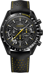 Omega Speedmaster Moonwatch 44.25-311.92.44.30.01.001 (Perforated Black Leather Strap, Openworked Black Index Dial, Black Tachymeter Bezel) (Omega 311.92.44.30.01.001)