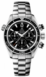 Omega Seamaster Planet Ocean 600M 37.5-222.30.38.50.01.001 (Stainless Steel Bracelet, Black Arabic/Index Dial, Rotating Black Ceramic Bezel) (Omega 222.30.38.50.01.001)