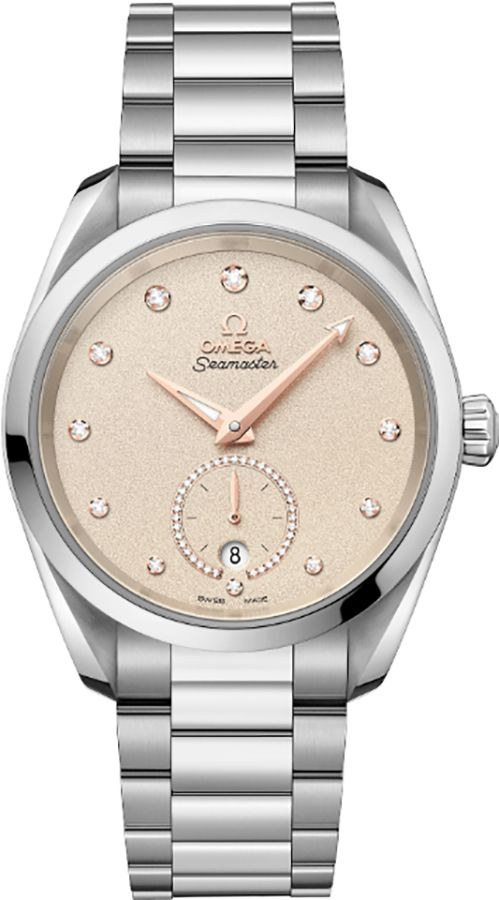 Omega Seamaster Aqua Terra 150M 38-220.10.38.20.59.001 (Stainless Steel Bracelet, Beige Diamond Index Dial, Stainless Steel Bezel)