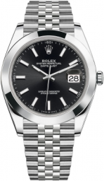 Rolex Datejust 41-126300 (Oystersteel Jubilee Bracelet, Bright-black Index Dial, Smooth Bezel) (m126300-0012)