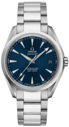 Omega Seamaster Aqua Terra 150M 38.5-231.10.39.21.03.002 (Stainless Steel Bracelet, Vertical-teak Blue Index Dial, Stainless Steel Bezel) (Omega 231.10.39.21.03.002)