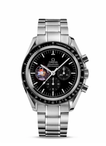 Omega Speedmaster Moonwatch 42-3597.02.00 (Stainless Steel Bracelet, Black Index Dial, Black Tachymeter Bezel)