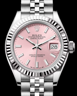 Rolex Lady-Datejust 28-279174 (Oystersteel Jubilee Bracelet, Pink Index Dial, Fluted Bezel)