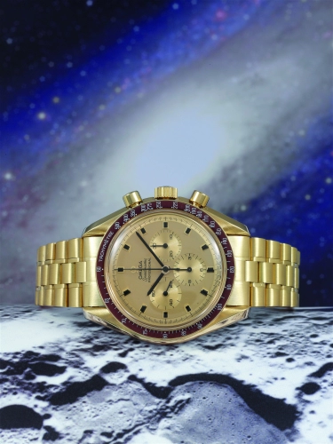 Omega Speedmaster Moonwatch 42-BA 145.022 XI (Yellow Gold Bracelet, Yellow Gold-toned Index Dial, Black Tachymeter Bezel)