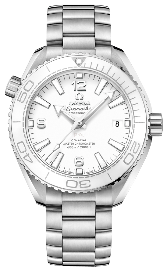 Omega Seamaster Planet Ocean 600M 39.5-215.30.40.20.04.001 (Stainless Steel Bracelet, White Ceramic Index Dial, Rotating White Ceramic Bezel)