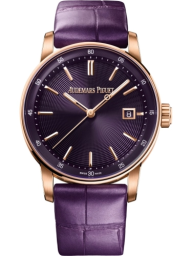 Audemars Piguet Code 11.59 38-77410OR.OO.A623CR.01 (Pearly-purple Alligator Leather Strap, Purple Index Dial, Pink Gold Smooth Bezel) (77410OR.OO.A623CR.01)