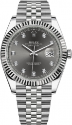 Rolex Datejust 41-126334 (Oystersteel Jubilee Bracelet, Gold Diamond-set Slate Dial, Fluted Bezel) (m126334-0006)