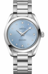 Omega Seamaster Aqua Terra 150M 28-220.10.28.60.53.001 (Stainless Steel Bracelet, Blue Diamond Index Dial, Stainless Steel Bezel) (Omega 220.10.28.60.53.001)