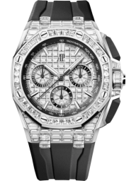 Audemars Piguet Royal Oak Offshore 43-26425BC.ZZ.D002CA.02 (Black Rubber Strap, Baguette-cut Diamond-set White Gold Index Dial, Baguette-cut Diamond-set Bezel) (26425BC.ZZ.D002CA.02)