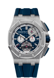 Audemars Piguet Royal Oak Offshore 44-26540ST.OO.A027CA.01 (Blue Rubber Strap, Méga Tapisserie Blue Index Dial, Stainless Steel Smooth Bezel) (26540ST.OO.A027CA.01)