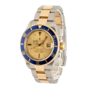 Rolex Submariner 40-16613 (Yellow Rolesor Oyster Bracelet, Champagne Serti Diver Dial, Blue Aluminum Bezel)