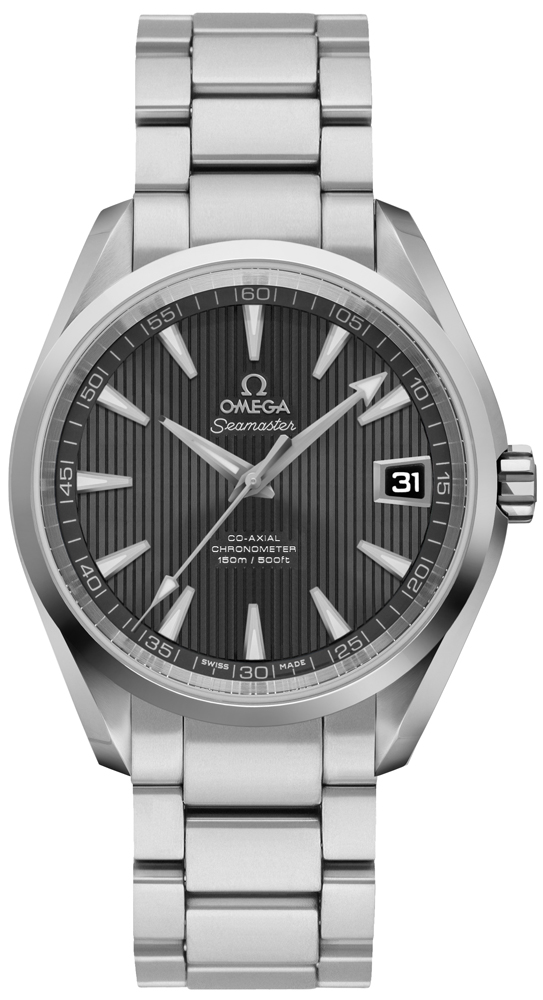 Omega Seamaster Aqua Terra 150M 38.5-231.10.39.21.06.001 (Stainless Steel Bracelet, Vertical-teak Grey Index Dial, Stainless Steel Bezel)