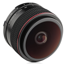 Opteka 6.5mm f/2 HD MC Manual Focus Fisheye Lens for Fujifilm X (OPTM6520F)