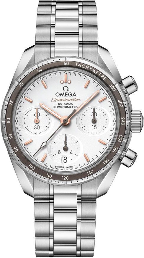 Omega Speedmaster Non-Moonwatch 38-324.30.38.50.02.001 (Stainless Steel Bracelet, Silver-toned Index Dial, Grey Tachymeter Bezel)